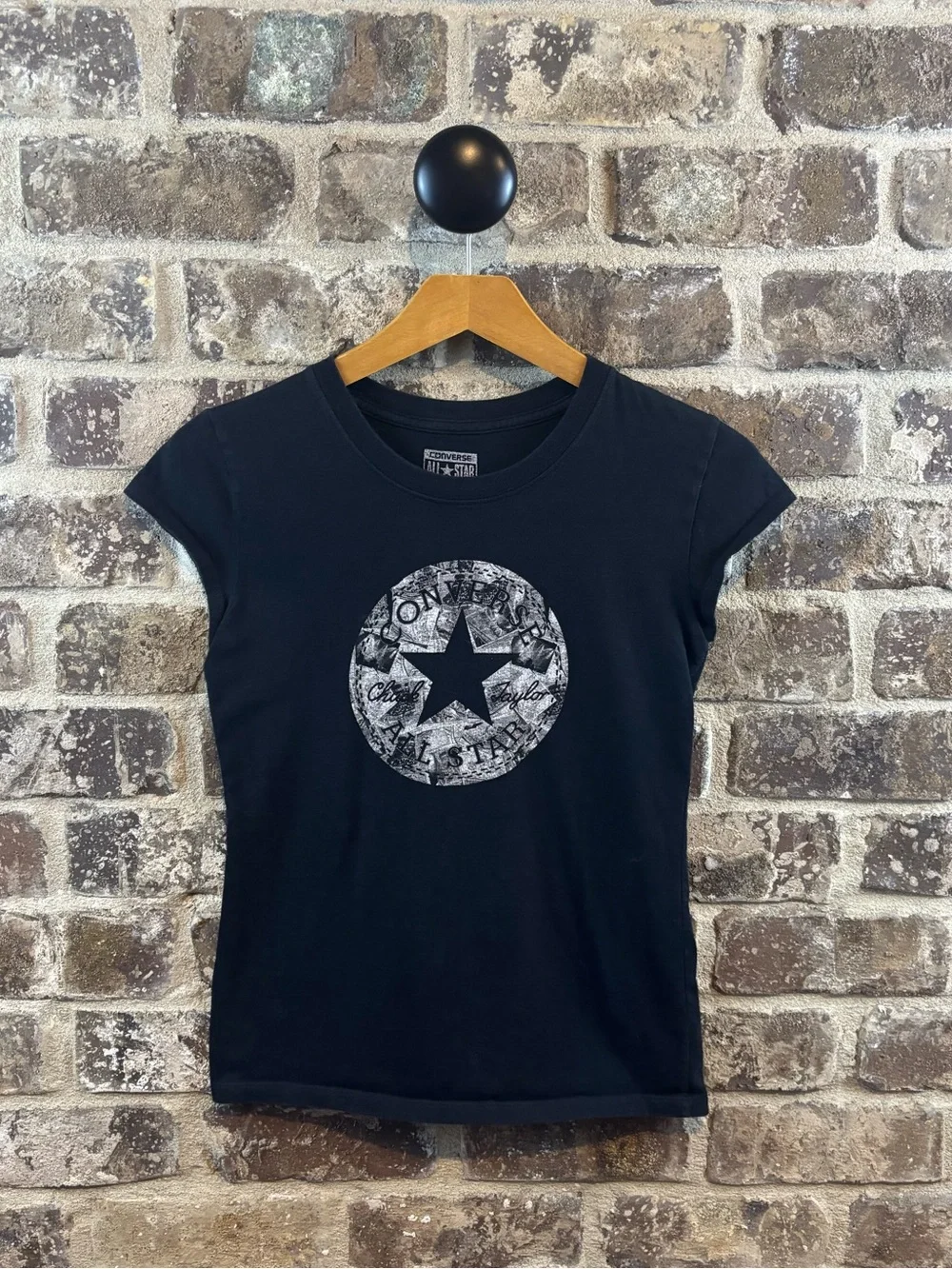Converse Black Girls' Star Logo Short Sleeve Tee